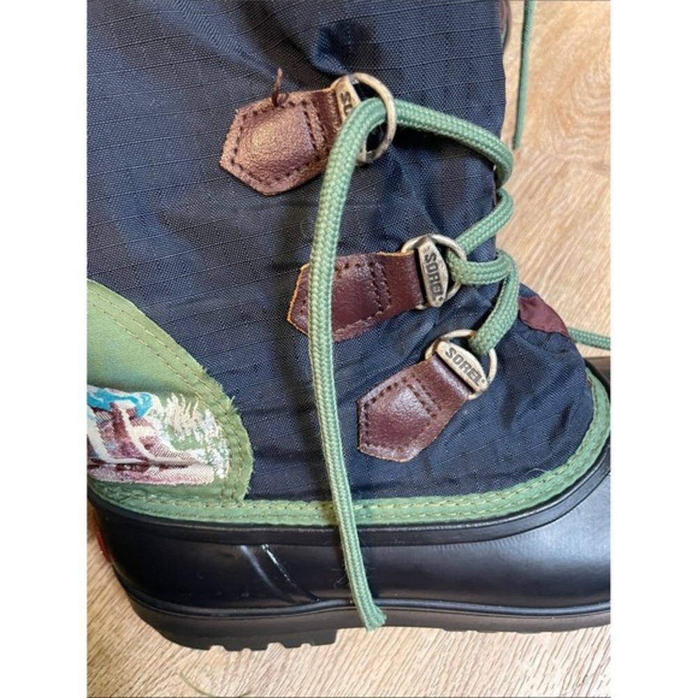 Sorel Winter Boots Ripstop Nylon Rubber Shell Size 8 Vintage Made in Canada - Picture 5 of 16